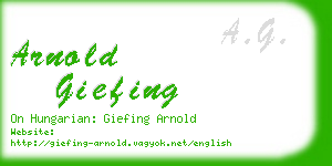 arnold giefing business card